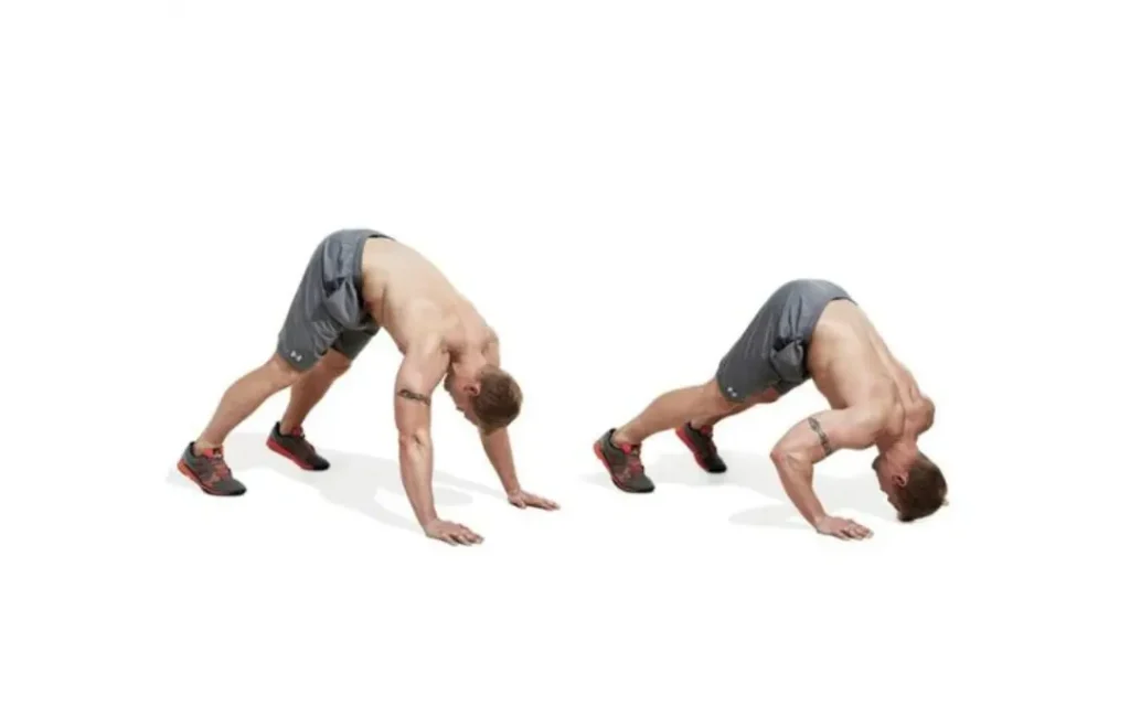 pike push-up performed by a strength athlete