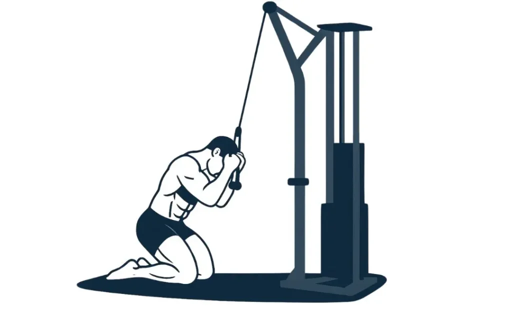 Cable crunch - high pulley
