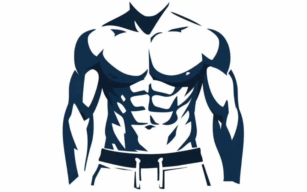 illustration of a man with visible abs