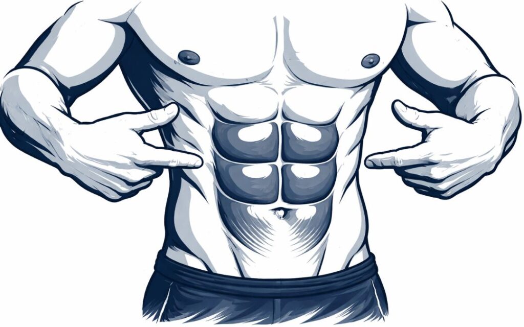 Illustration of a man with ab pain