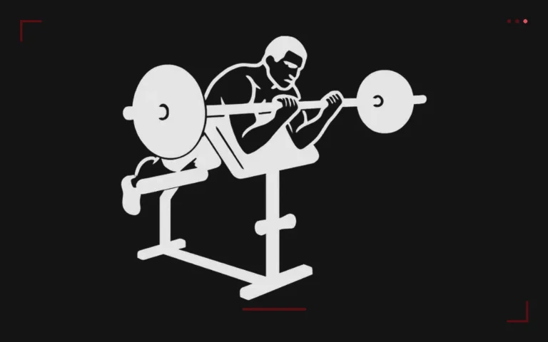 Spider curl: a man lying chest down on an incline bench, arms hanging, curling a loaded barbell